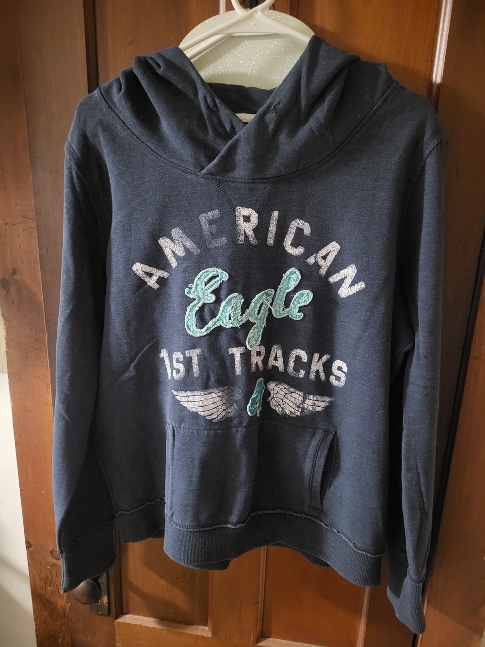 American Eagle Navy Hoodie Vintage~Size Xl.
